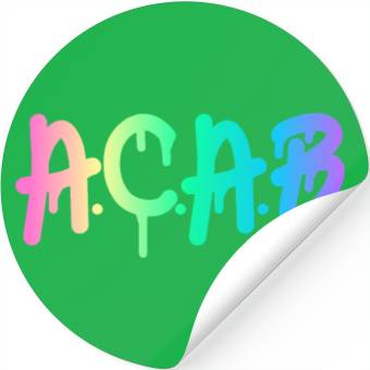 Discover ACAB Rainbow Drip Stickers