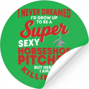 Discover Horseshoe Pitcher Stickers