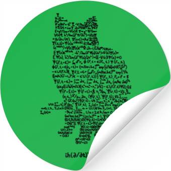 Discover Cat professor gift physics school atom Stickers