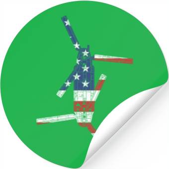 Discover CH47 Chinook Military Helicopter American Flag Stickers