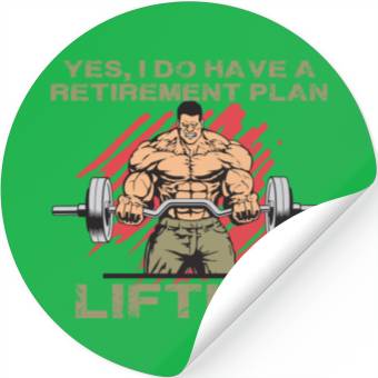 Discover Retirement Plan Lifting Stickers Old man Gym