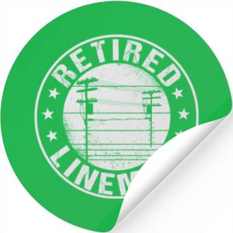 Discover Retired Lineman Gift Stickers