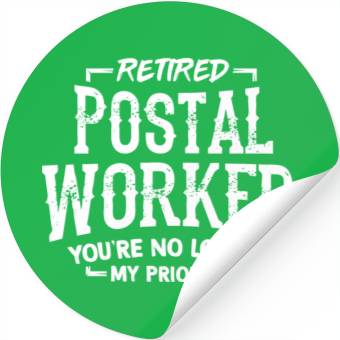 Discover Retired Postal Worker Stickers