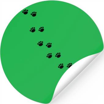 Discover Cat Paw Prints (Black) Stickers