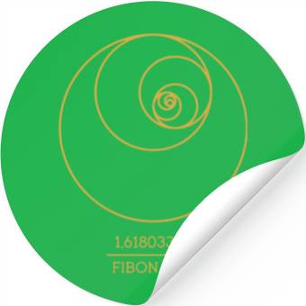 Discover Fibonacci spiral sequence math teacher numbers Stickers