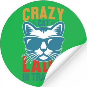Discover Crazy cat lady Stickers