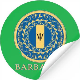 Discover Barbados Trident Stickers
