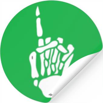 Discover Skeleton Hand Number 1 Pocket Skeleton Number One Stickers