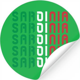 Discover Sardinia Italy Flags Design Stickers