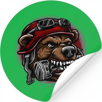 Discover Biker bear Stickers