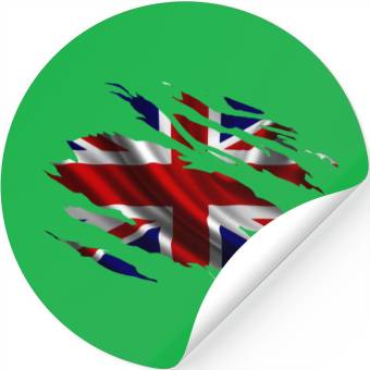 Discover United Kingdom Ripped Flag Stickers