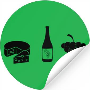 Discover Cheese Wine Grape Stickers