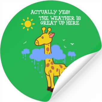 Discover Storm Chaser Funny Cloud Giraffe Apparel Stickers
