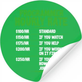 Discover Programmer Hourly Rate Stickers