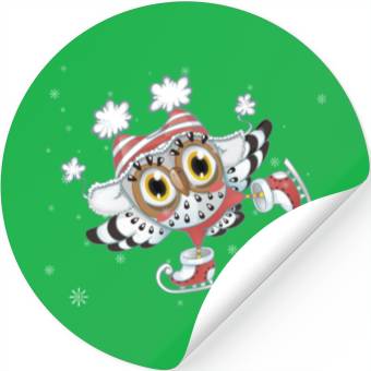Discover owl skating Stickers