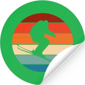 Discover Skiing Skier Vintage Stickers