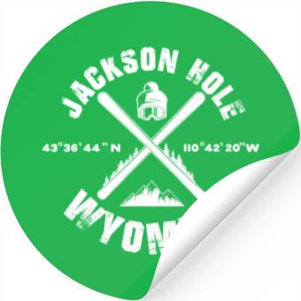 Discover Jackson Hole Wyoming, Skiing Stickers