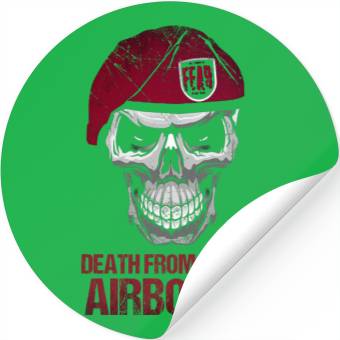 Discover Airborne Death From Above US Army Veteran Stickers