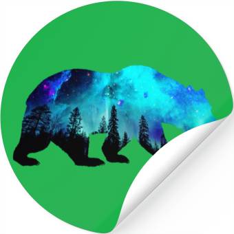 Discover Aurora Galaxy Bear Stickers