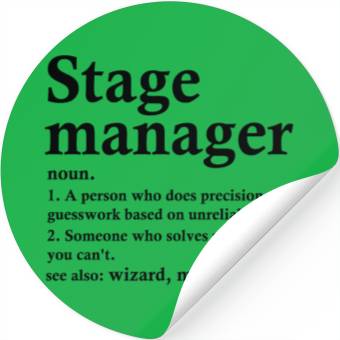 Discover Stage Manager Definition Funny Theater Tech Stickers