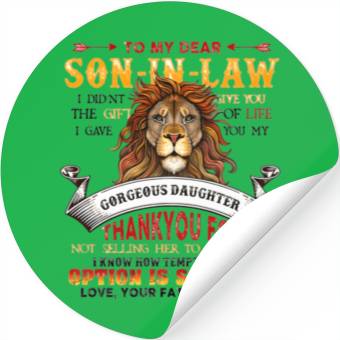 Discover Son-In-Law Quote Stickers