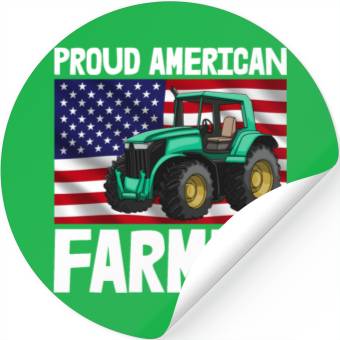 Discover Proud American Farmer Tractor Stickers
