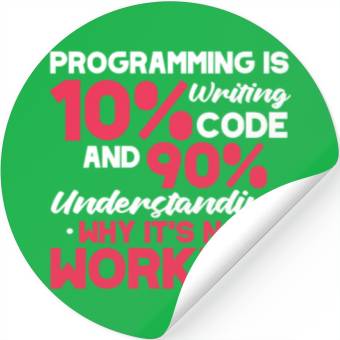 Discover Life Motto Software Developer Stickers