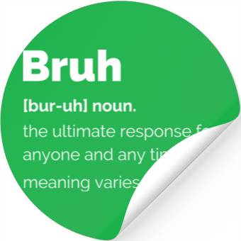 Discover Bruh Definition Stickers