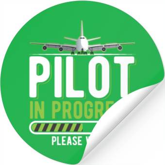 Discover Pilot Loading Airplane Funny Pilots Stickers