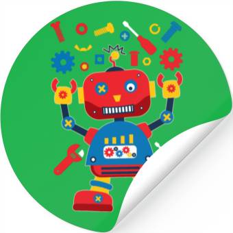 Discover Robot Engineer Science Technology Robots Stickers