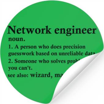 Discover Network Engineer Definition Funny Profession Stickers