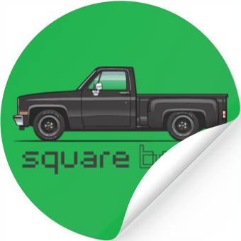 Discover Square Body Black Stickers