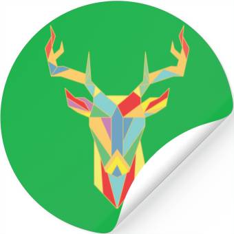 Discover Fractal Geometric Deer Design Stickers