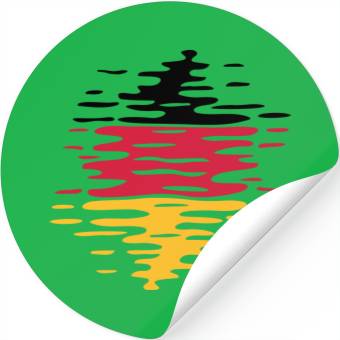 Discover Germany flag waves Stickers