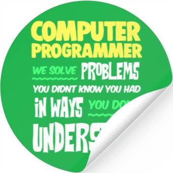 Discover Computer Programmer Geek Pun Apparel Stickers