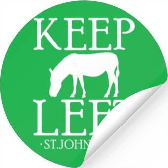 Discover Keep Left St. John USVI, Donkey Stickers