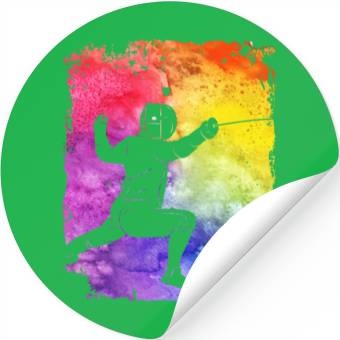 Discover Fencing Retro Stickers
