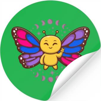 Discover Bisexual Flag Monarch Butterfly Insect Subtle Stickers
