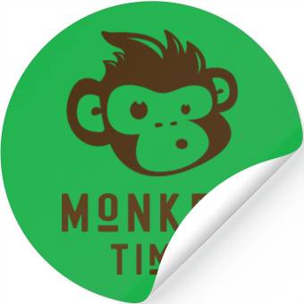 Discover It's Monkey Time Cute Funny Monkey Face Stickers
