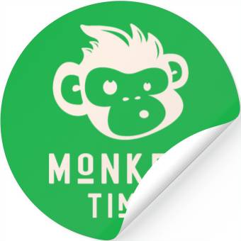 Discover It's Monkey Time Cute Funny Monkey Face Stickers