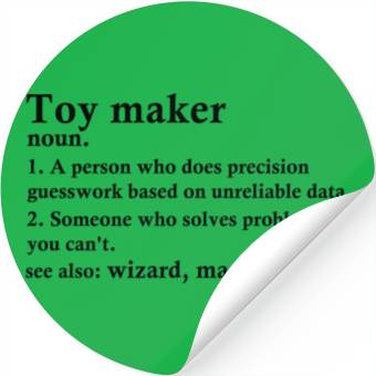 Discover Toy Maker Funny Definition Stickers