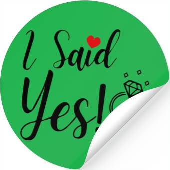 Discover I Said Yes Engagement Stickers