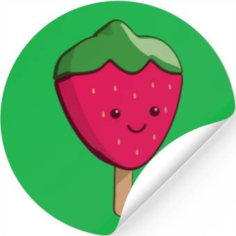 Discover IceCream Strawberry Stickers
