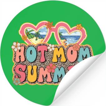 Discover Hot Mom Summer sublimation Stickers