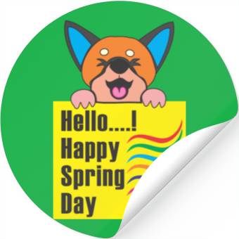 Discover happy spring day best design Stickers