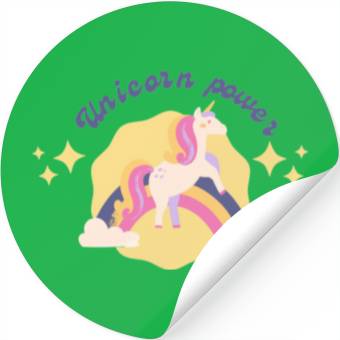 Discover Unicorn power Stickers