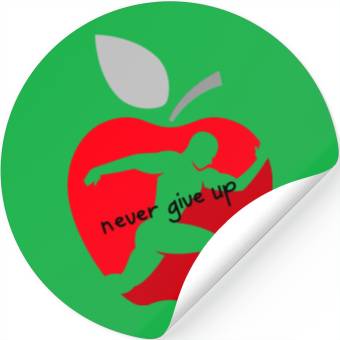 Discover Never give up Stickers nice design