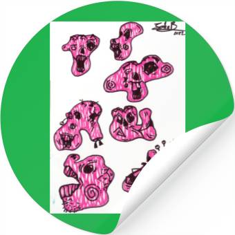 Discover pink zombies Stickers