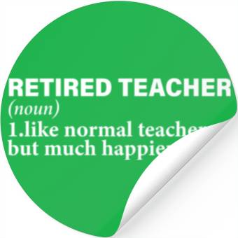 Discover Retired Teacher Definition funny Stickers