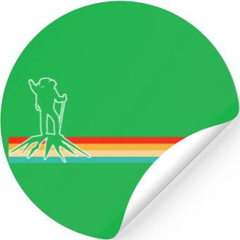 Discover hiking retro Stickers